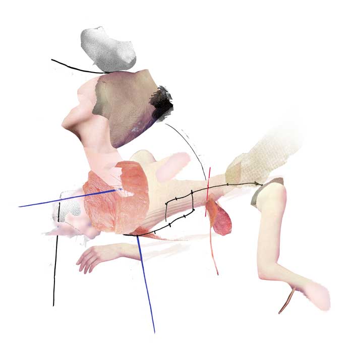 Ausblick ohne Sitzgelegenheit, 2019, Digitale Collage, Fine Art Print, 50×50 cm